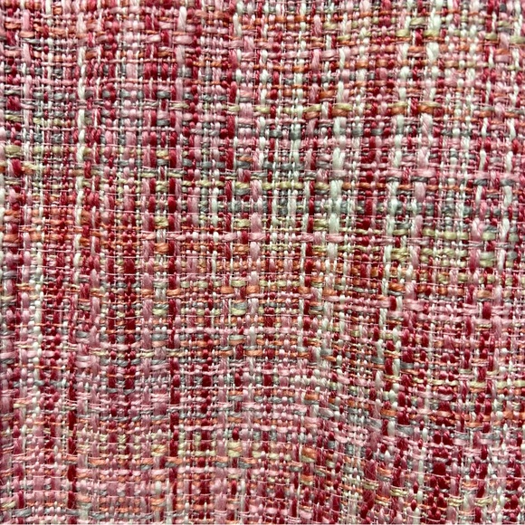 Sag Harbor Sz 12 Pink Tweed Skirt Fringe Hem GUC Partial Elastic Waist - Picture 4 of 7
